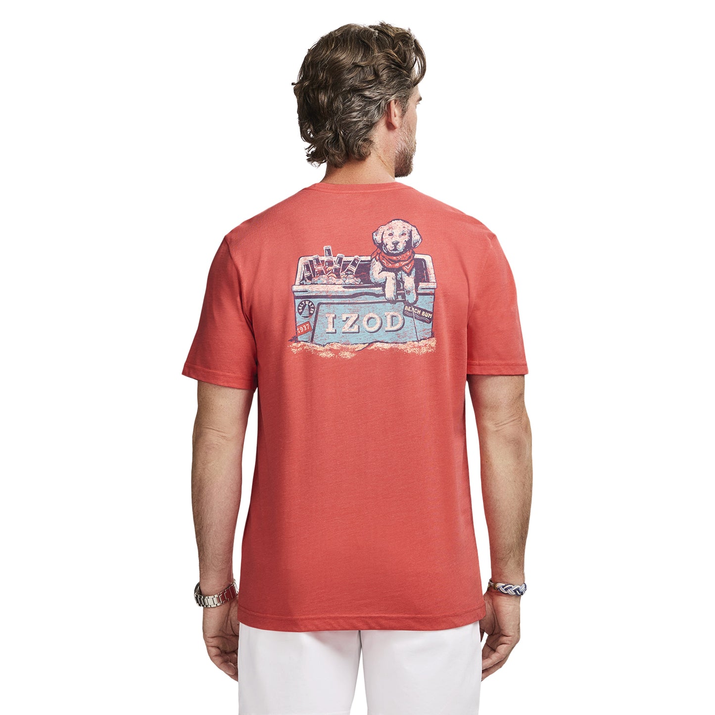 Izod SALTWATER S/S GRAPHIC TEE - ROSE OF SHARON