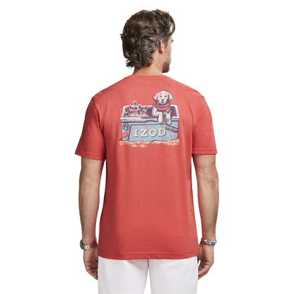 Izod SALTWATER S/S GRAPHIC TEE - ROSE OF SHARON