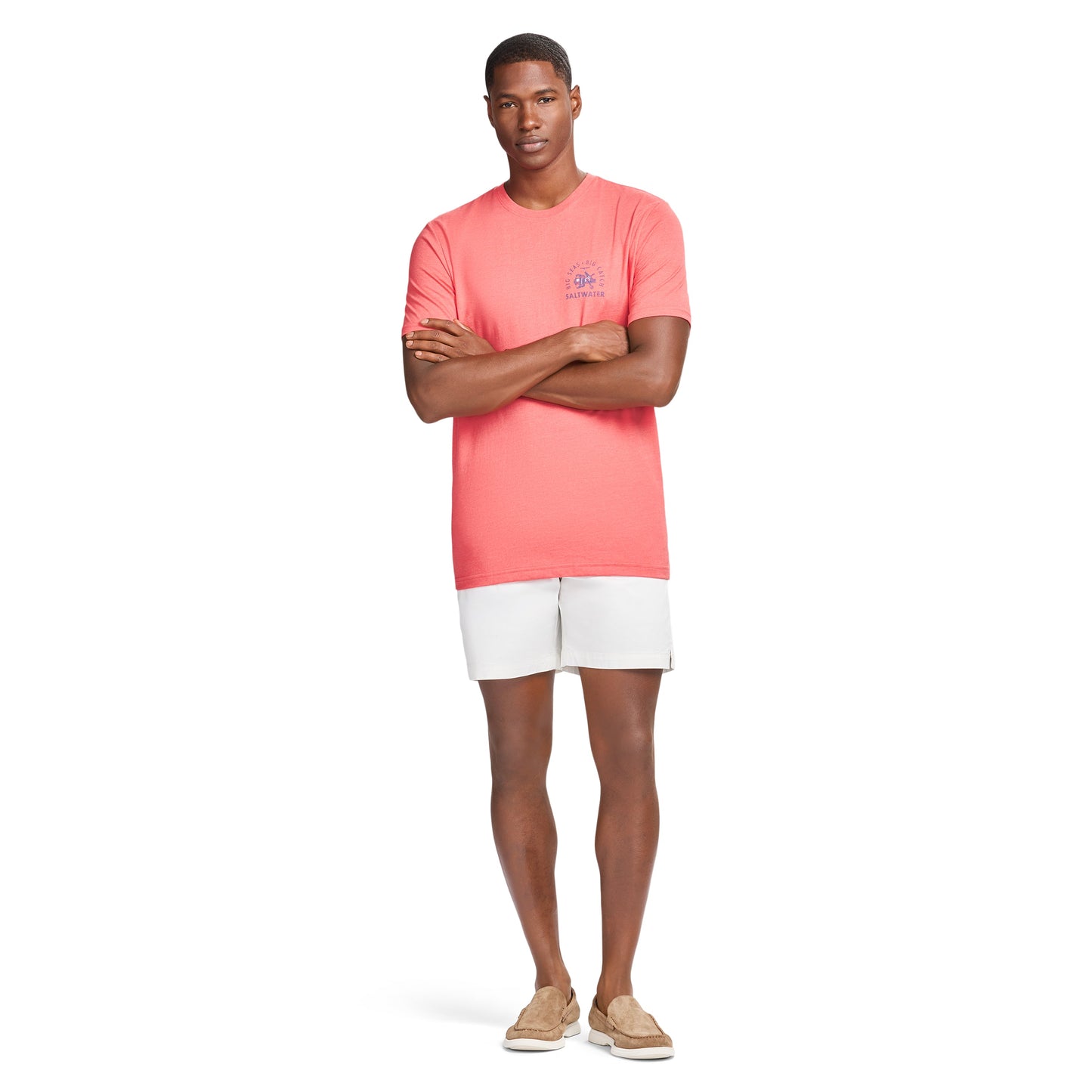 Izod SALTWATER S/S GRAPHIC TEE - ROSE OF SHARON