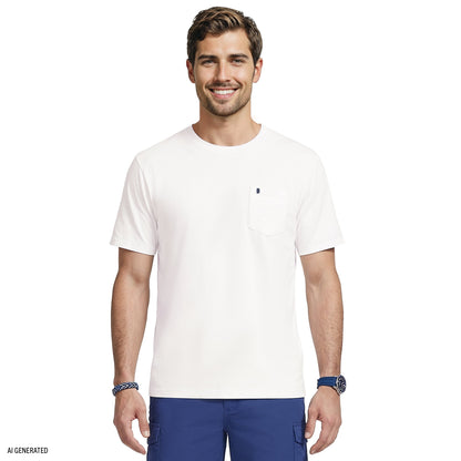 Izod SALTWATER S/S POCKET TEE - BRIGHT WHITE