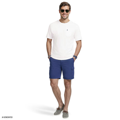 Izod SALTWATER S/S POCKET TEE - BRIGHT WHITE