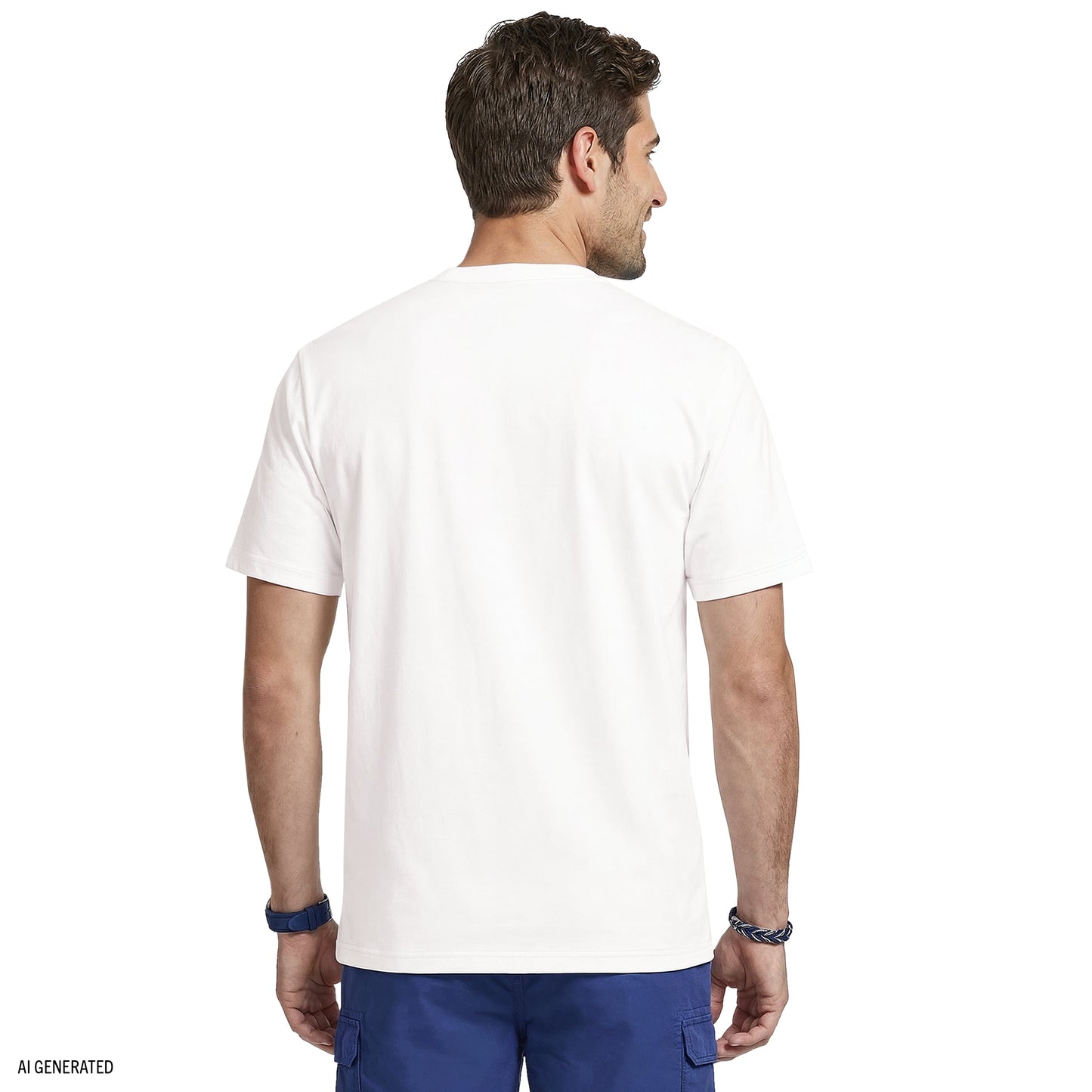 Izod SALTWATER S/S POCKET TEE - BRIGHT WHITE