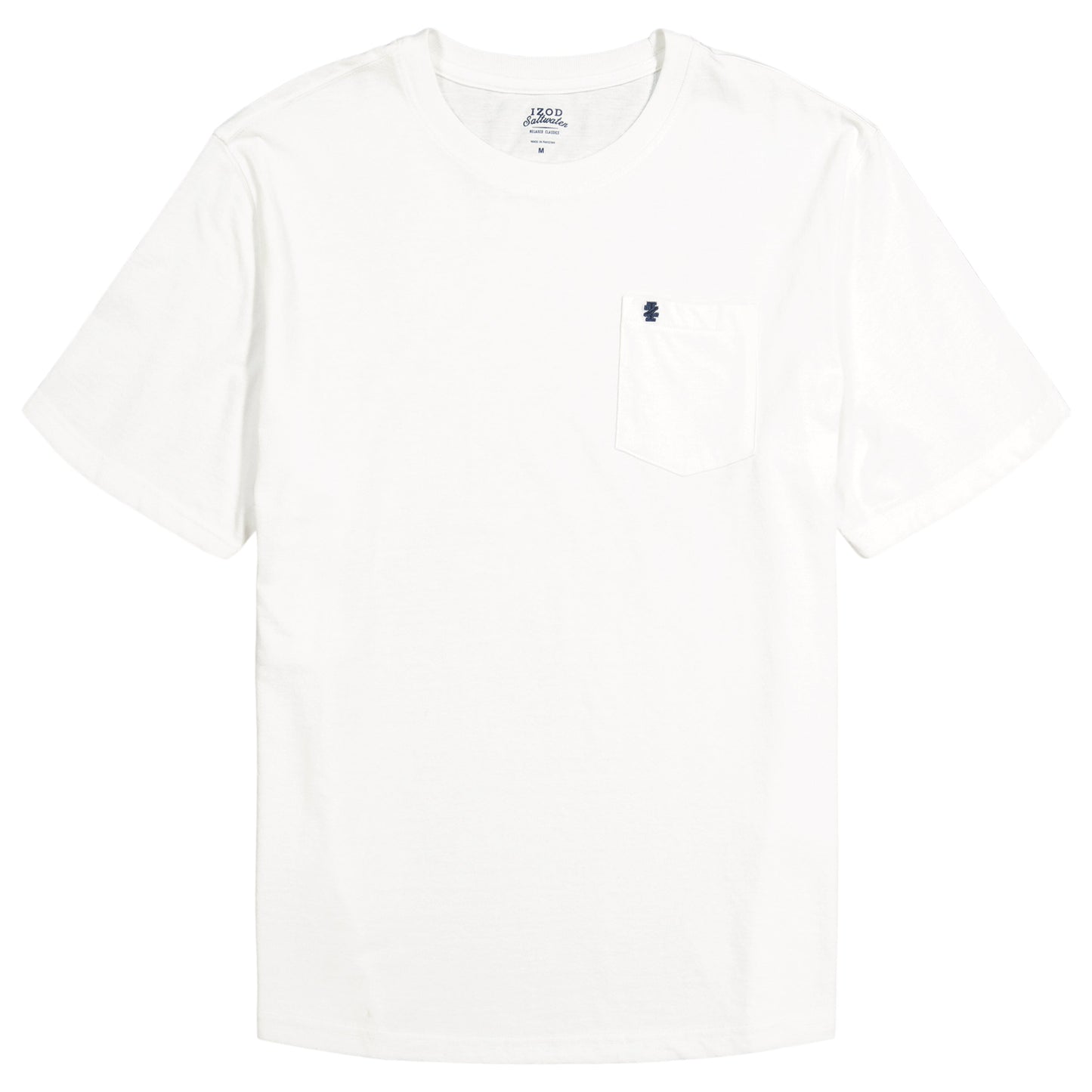 Izod SALTWATER S/S POCKET TEE - BRIGHT WHITE