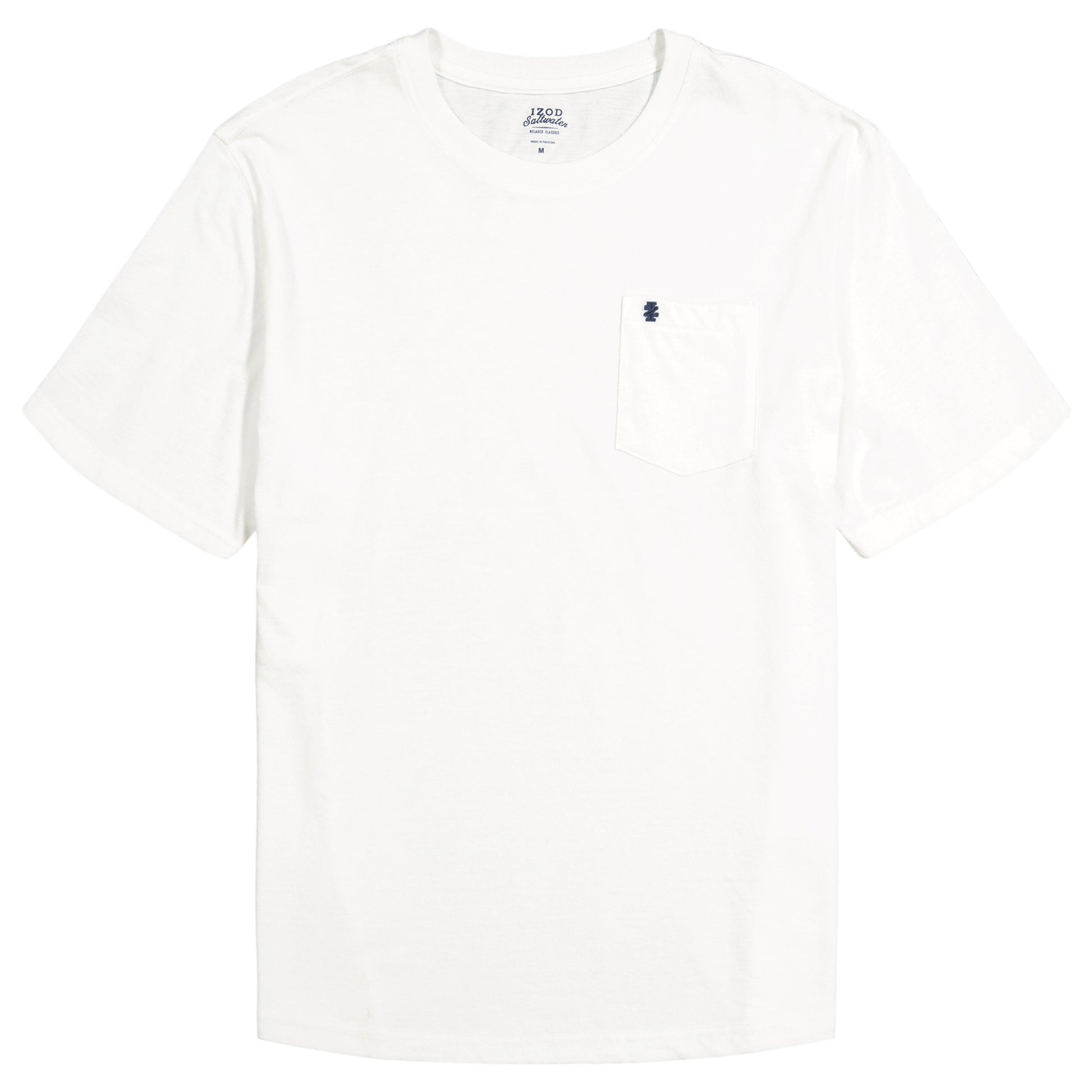 Izod SALTWATER S/S POCKET TEE - BRIGHT WHITE