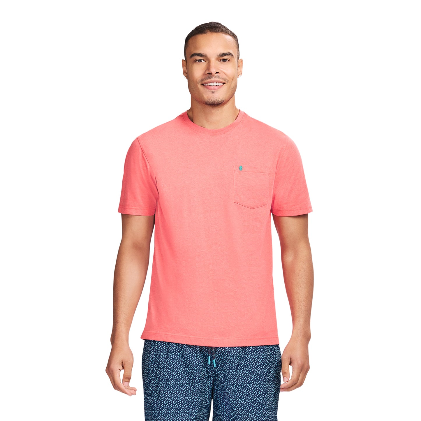 Izod SALTWATER S/S POCKET TEE - ROSE OF SHARON