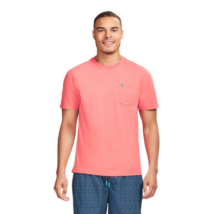 Izod SALTWATER S/S POCKET TEE - ROSE OF SHARON