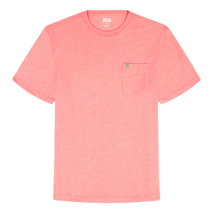 Izod SALTWATER S/S POCKET TEE - ROSE OF SHARON