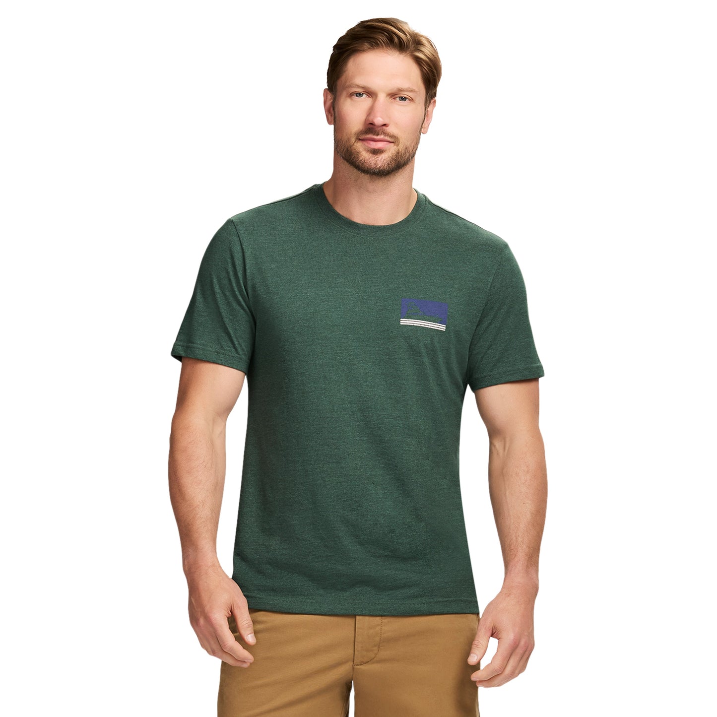 Izod Saltwater Short Sleeve Graphic Tee - Trekking Green