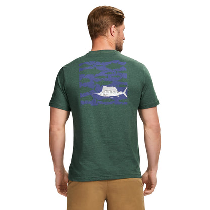 Izod Saltwater Short Sleeve Graphic Tee - Trekking Green