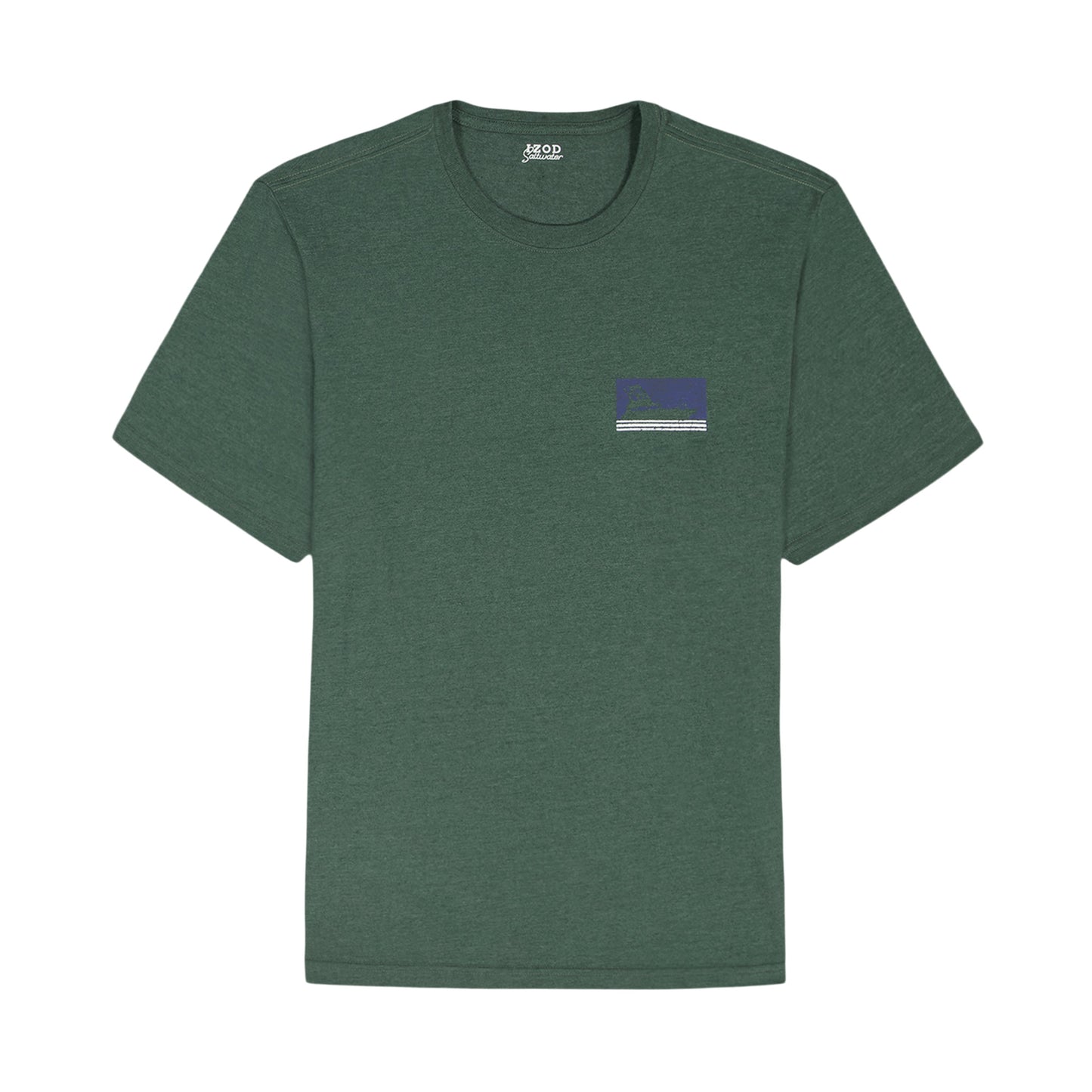 Izod Saltwater Short Sleeve Graphic Tee - Trekking Green