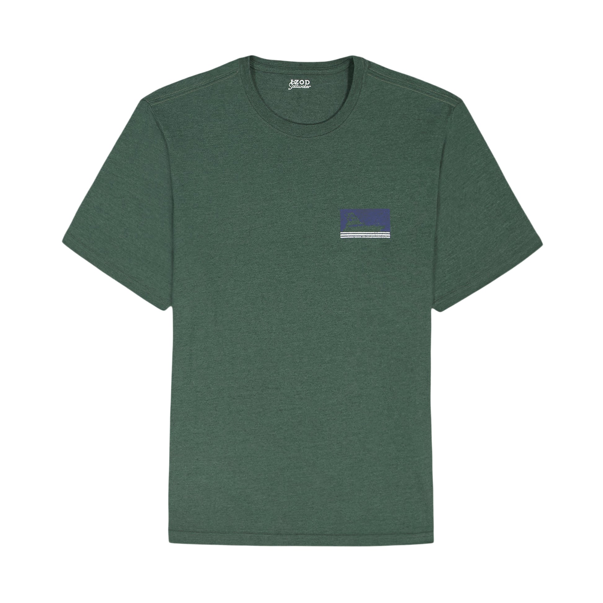 Izod Saltwater Short Sleeve Graphic Tee - Trekking Green