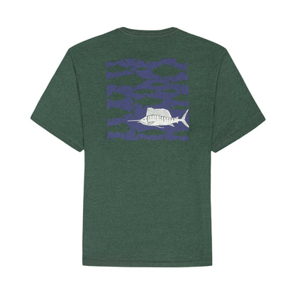 Izod Saltwater Short Sleeve Graphic Tee - Trekking Green