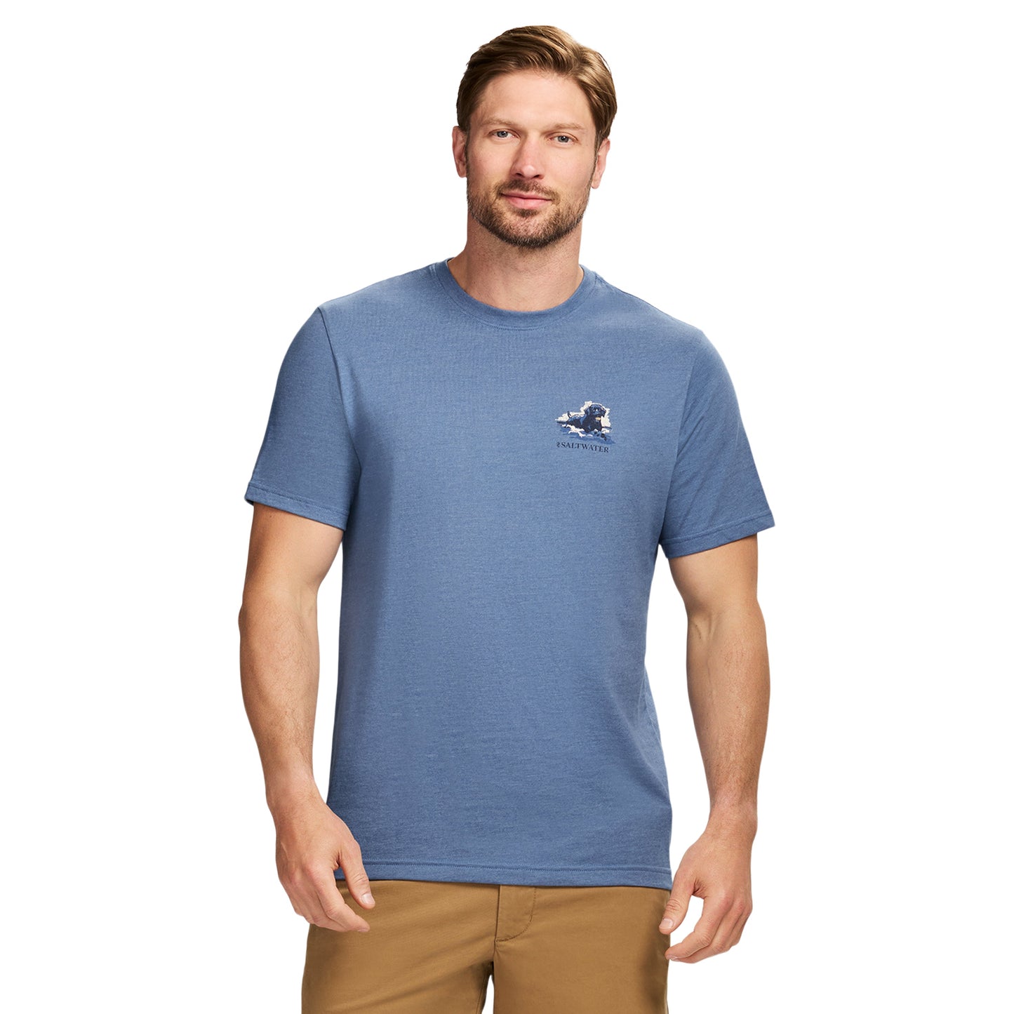 Izod Saltwater Short Sleeve Graphic Tee - Moonlight Blue
