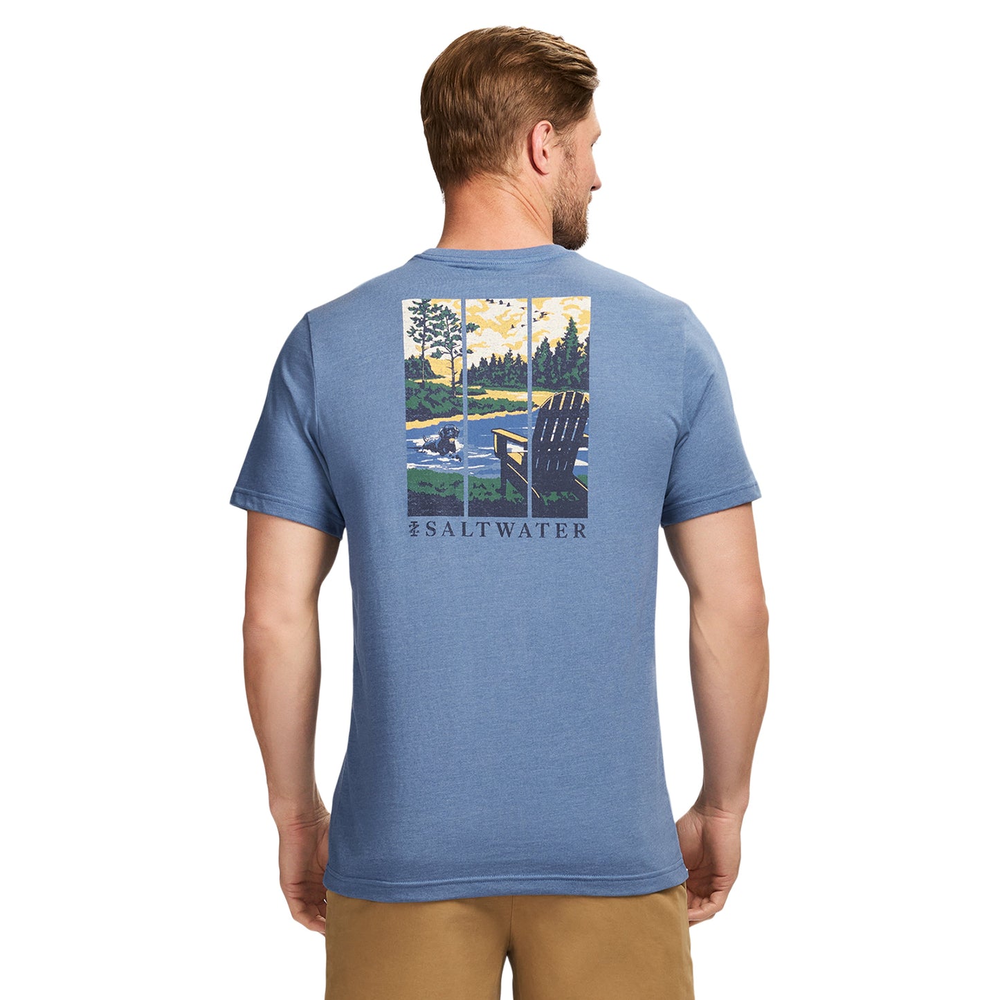 Izod Saltwater Short Sleeve Graphic Tee - Moonlight Blue