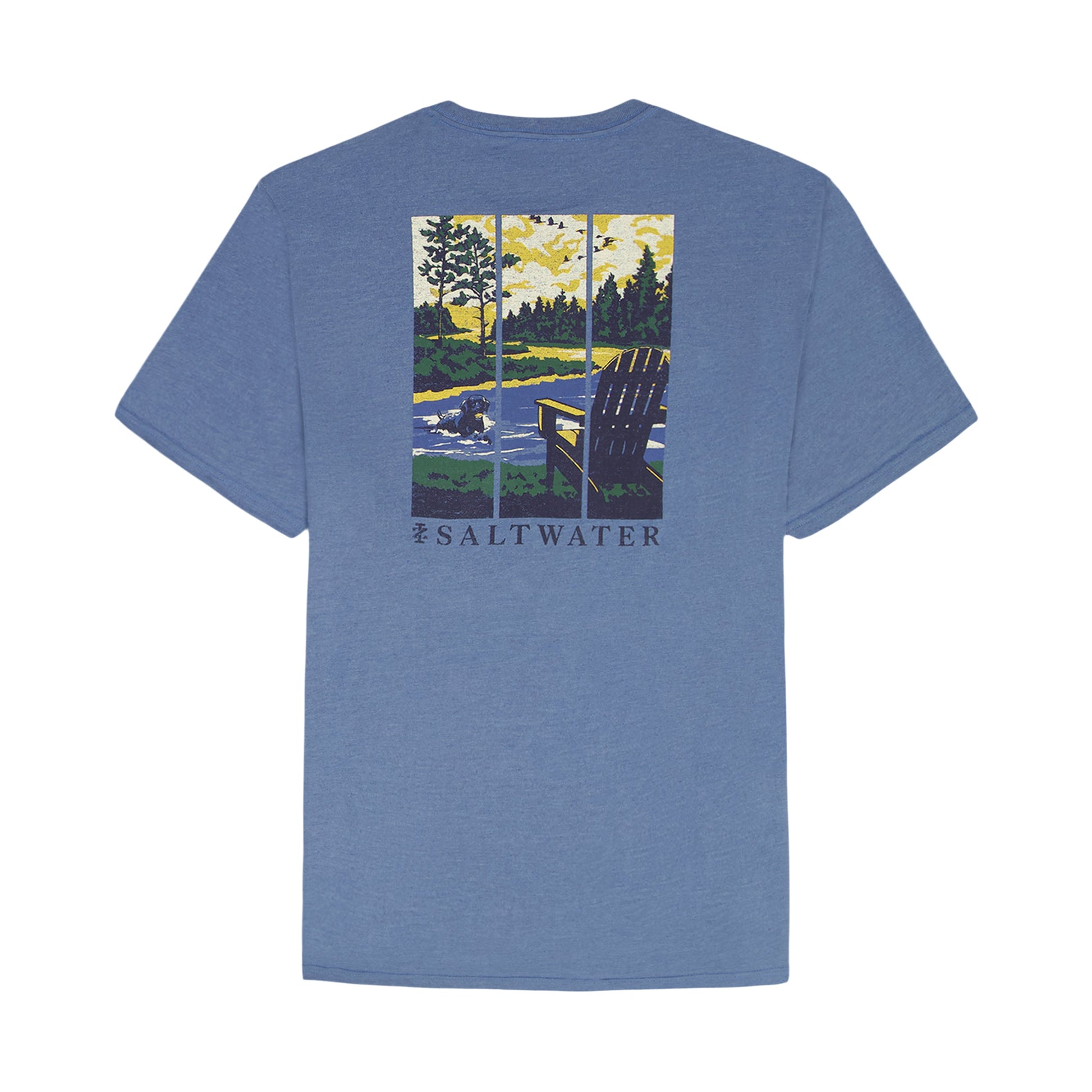 Izod Saltwater Short Sleeve Graphic Tee - Moonlight Blue