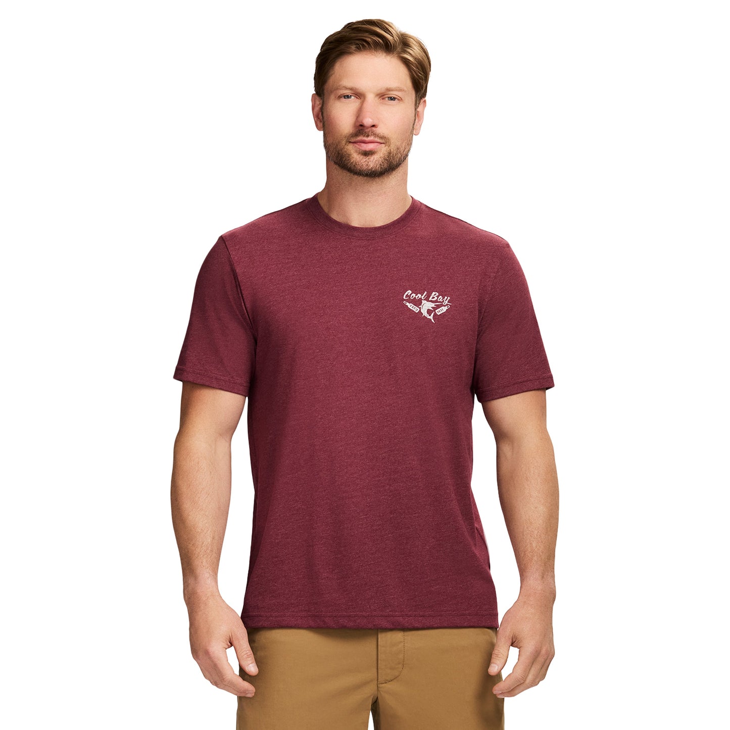 Izod Saltwater Short Sleeve Graphic Tee - Velvet Maroon