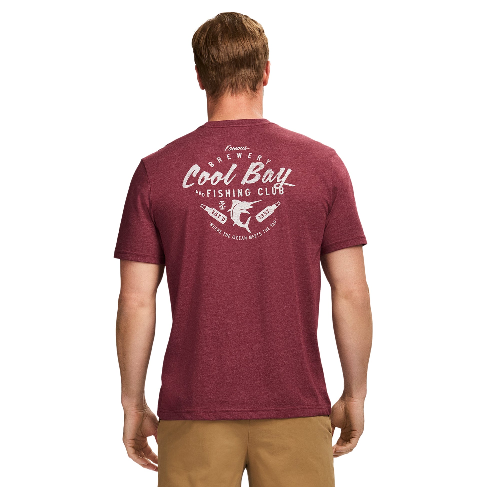 Izod Saltwater Short Sleeve Graphic Tee - Velvet Maroon