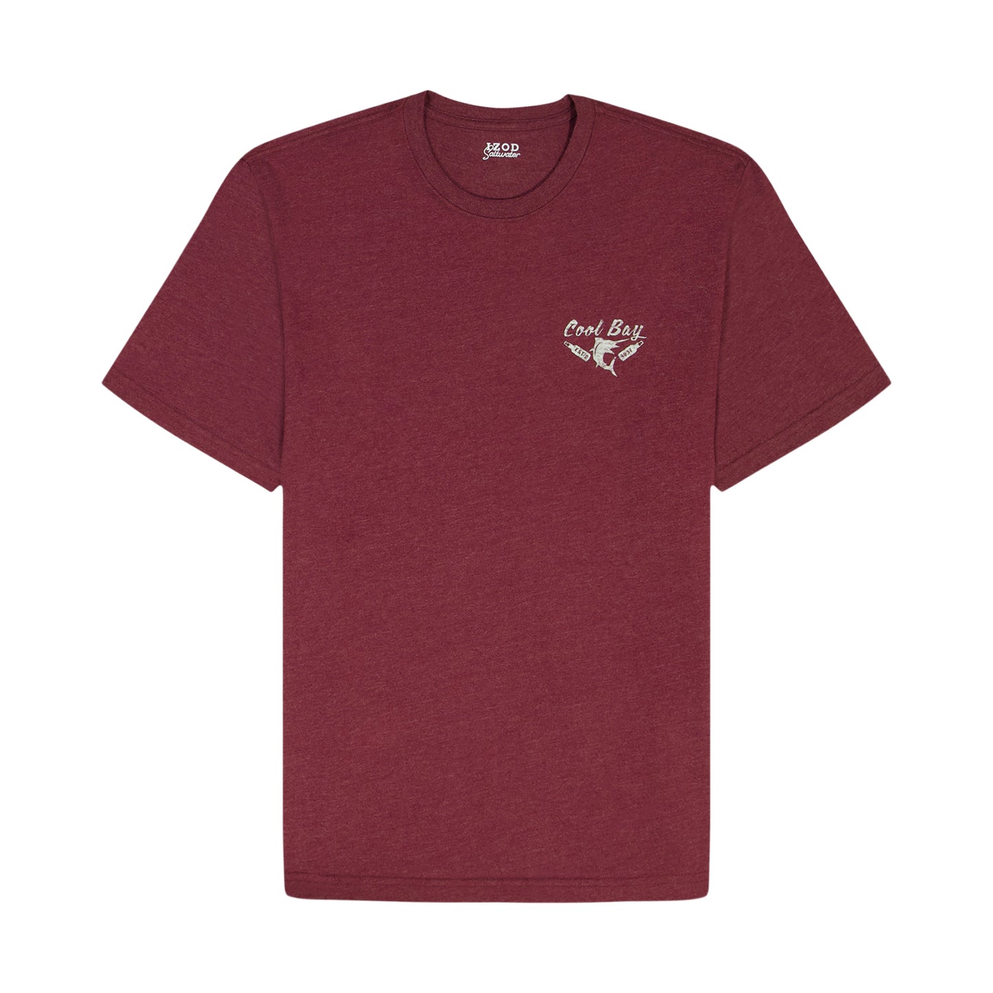 Izod Saltwater Short Sleeve Graphic Tee - Velvet Maroon