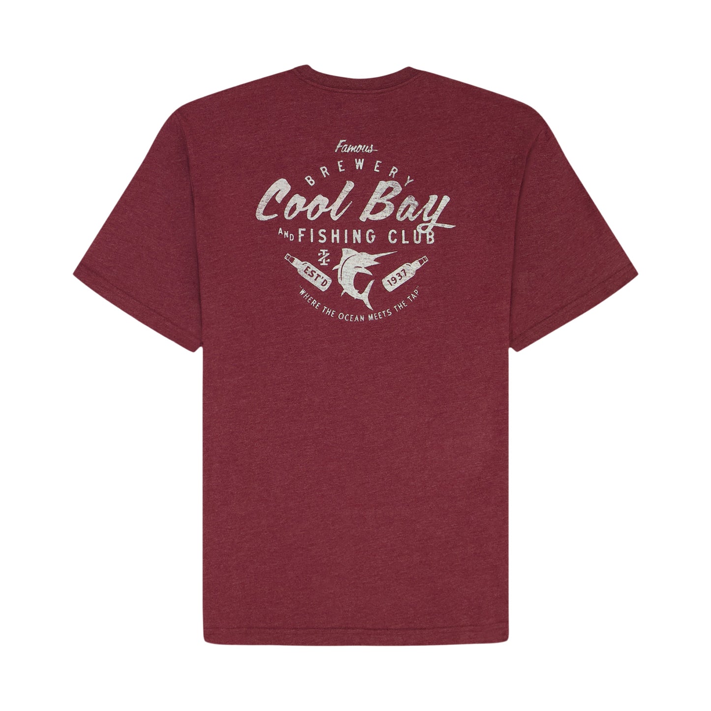 Izod Saltwater Short Sleeve Graphic Tee - Velvet Maroon