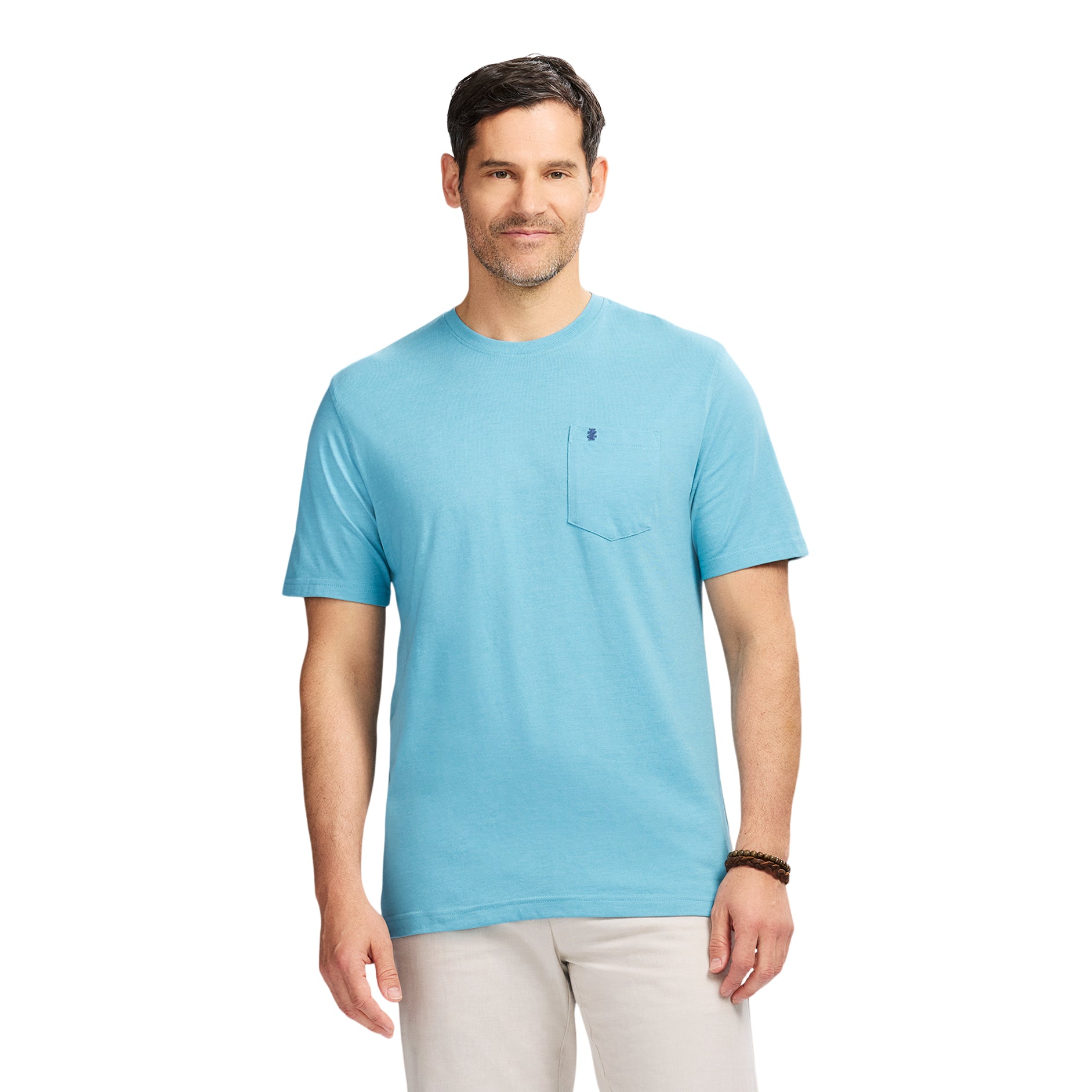 Izod Saltwater Soft Wash Pocket Crew - Delphinium Blue