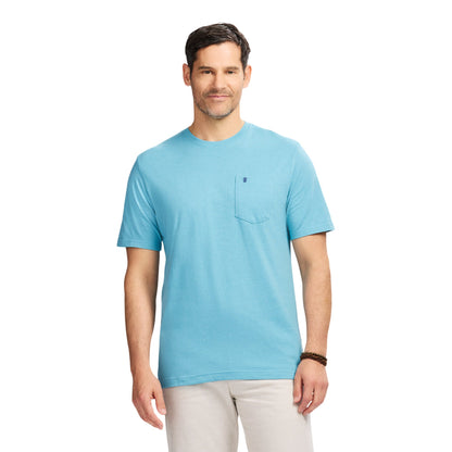 Izod Saltwater Soft Wash Pocket Crew - Delphinium Blue