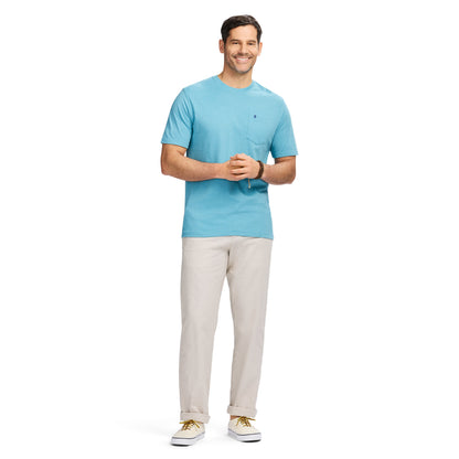 Izod Saltwater Soft Wash Pocket Crew - Delphinium Blue
