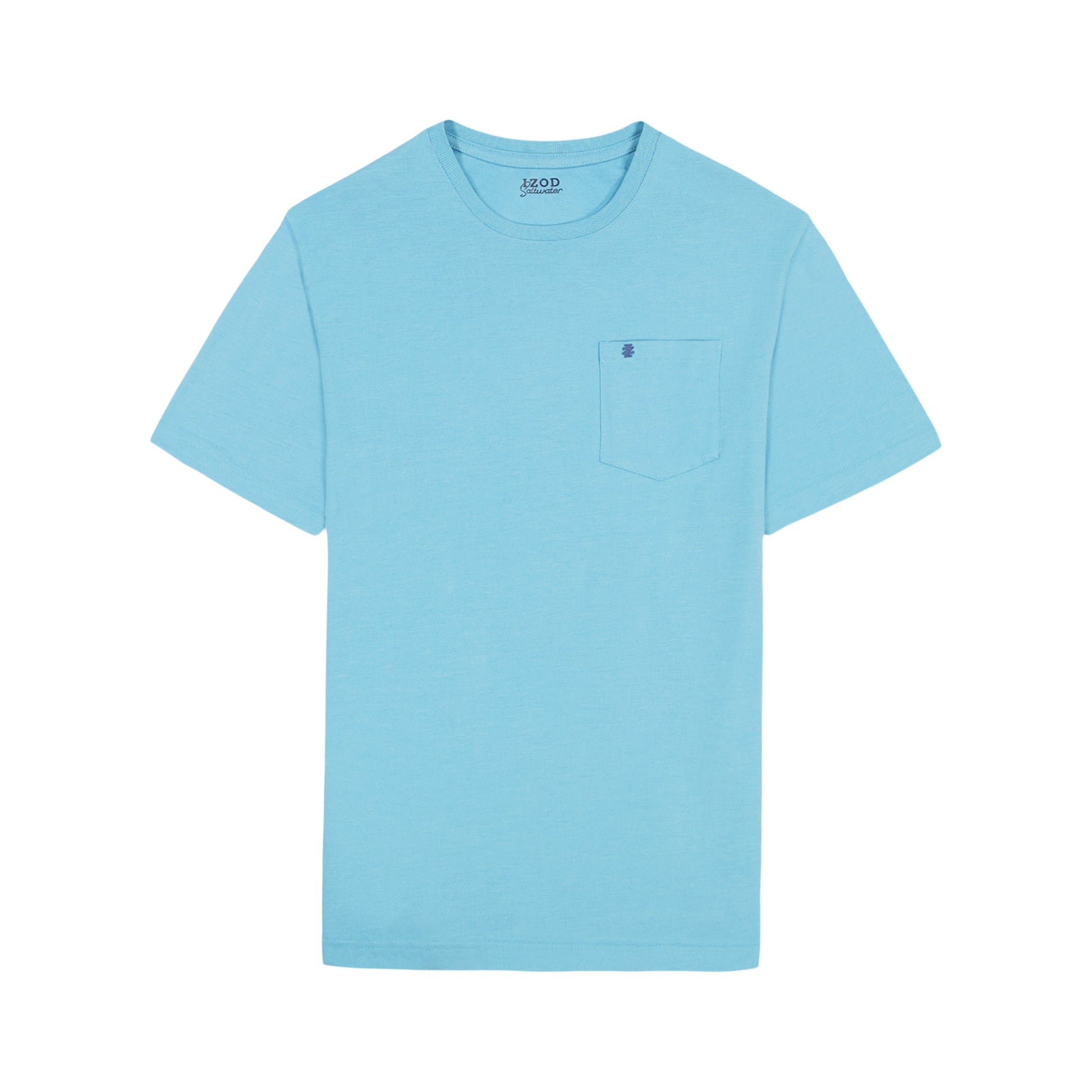 Izod Saltwater Soft Wash Pocket Crew - Delphinium Blue