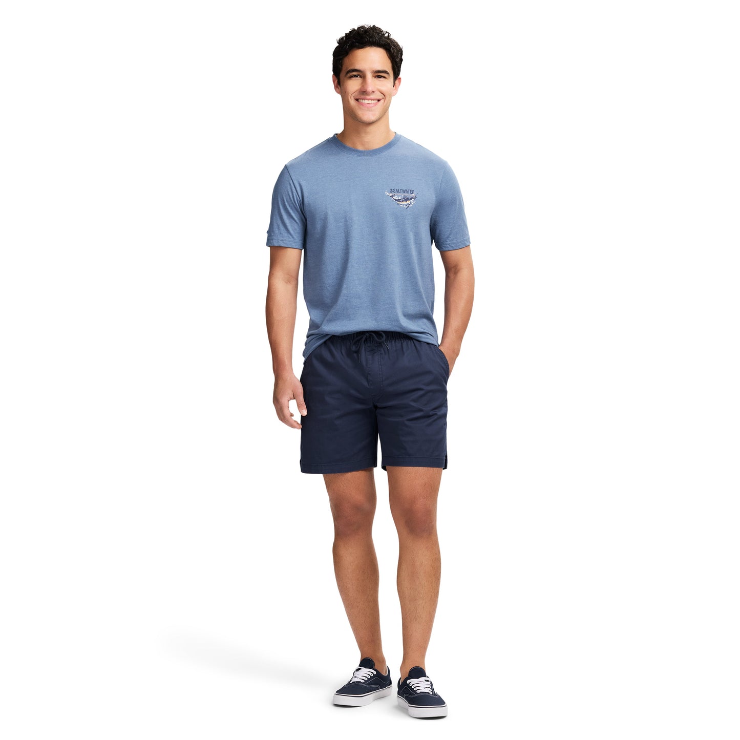 Izod Saltwater Short Sleeve Graphic Tee - Moonlight Blue