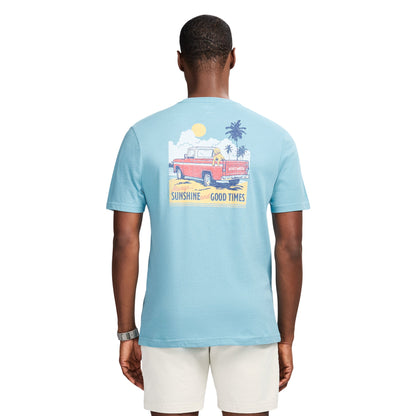 Izod Saltwater Short Sleeve Graphic Tee - Delphinium Blue