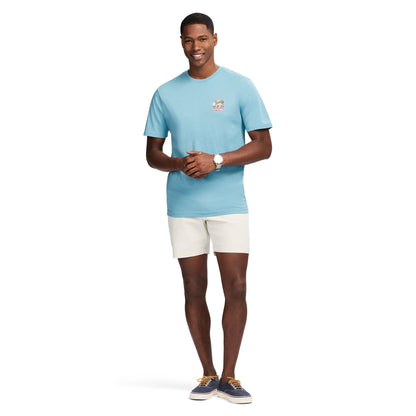 Izod Saltwater Short Sleeve Graphic Tee - Delphinium Blue