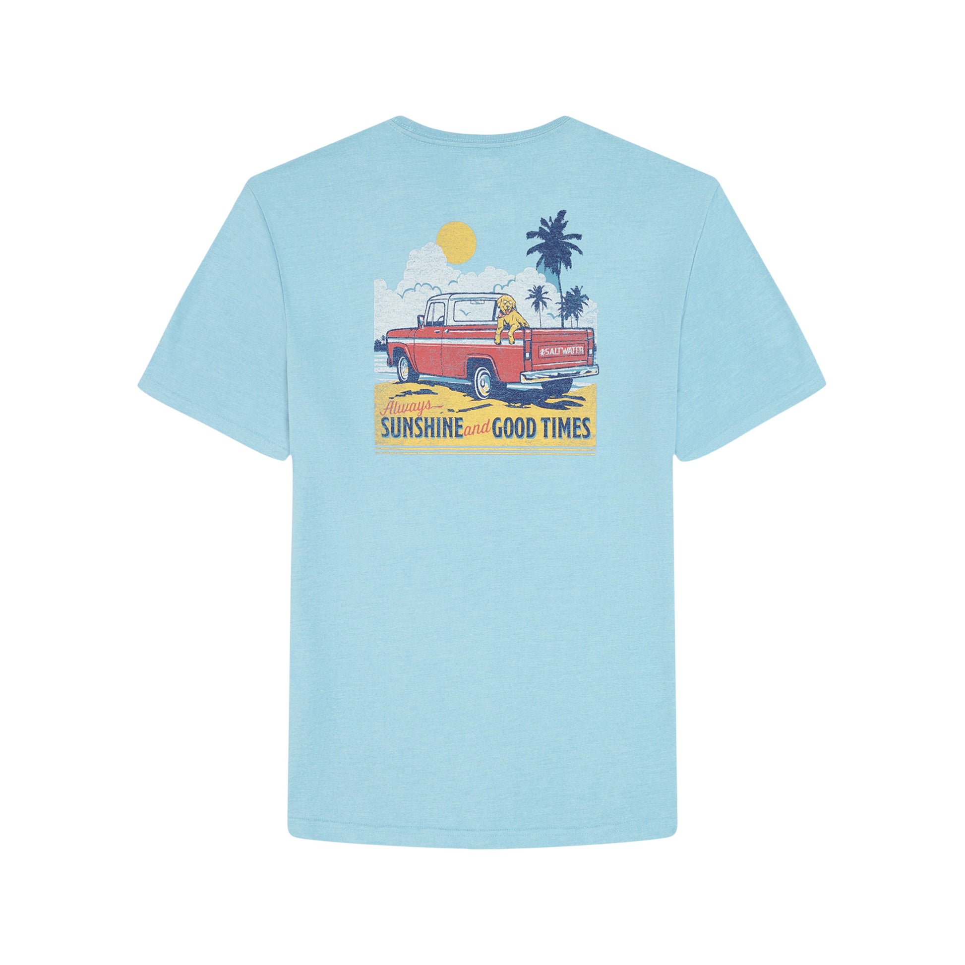 Izod Saltwater Short Sleeve Graphic Tee - Delphinium Blue