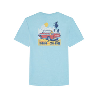 Izod Saltwater Short Sleeve Graphic Tee - Delphinium Blue