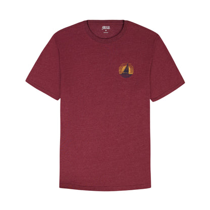 Izod Saltwater Short Sleeve Graphic Tee - Velvet Maroon