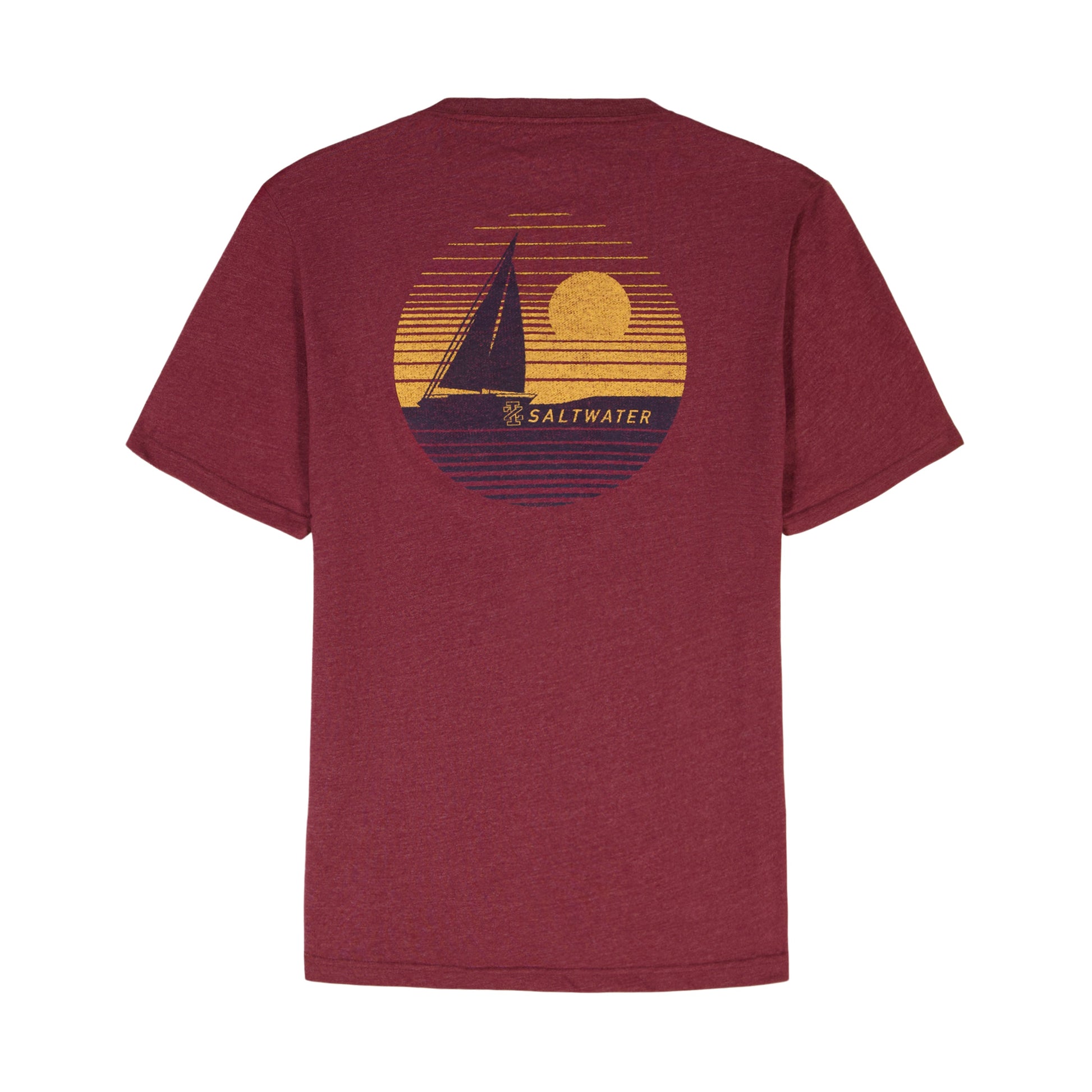 Izod Saltwater Short Sleeve Graphic Tee - Velvet Maroon
