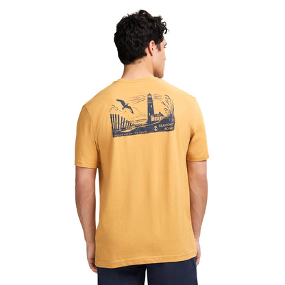 Izod Saltwater Short Sleeve Graphic Tee - Oak Buff