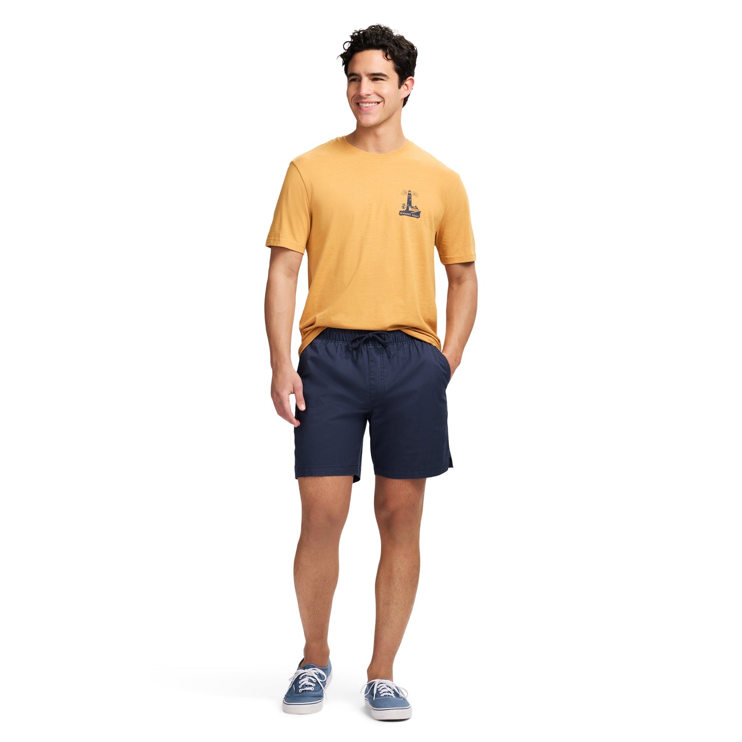 Izod Saltwater Short Sleeve Graphic Tee - Oak Buff