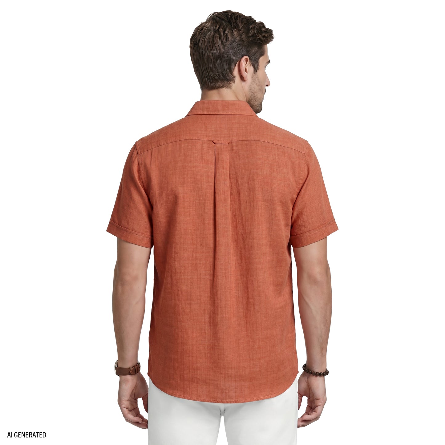 Izod LUXURY SHORT SLEEVE BUTTON DOWN SHIRT - POTTERS CLAY