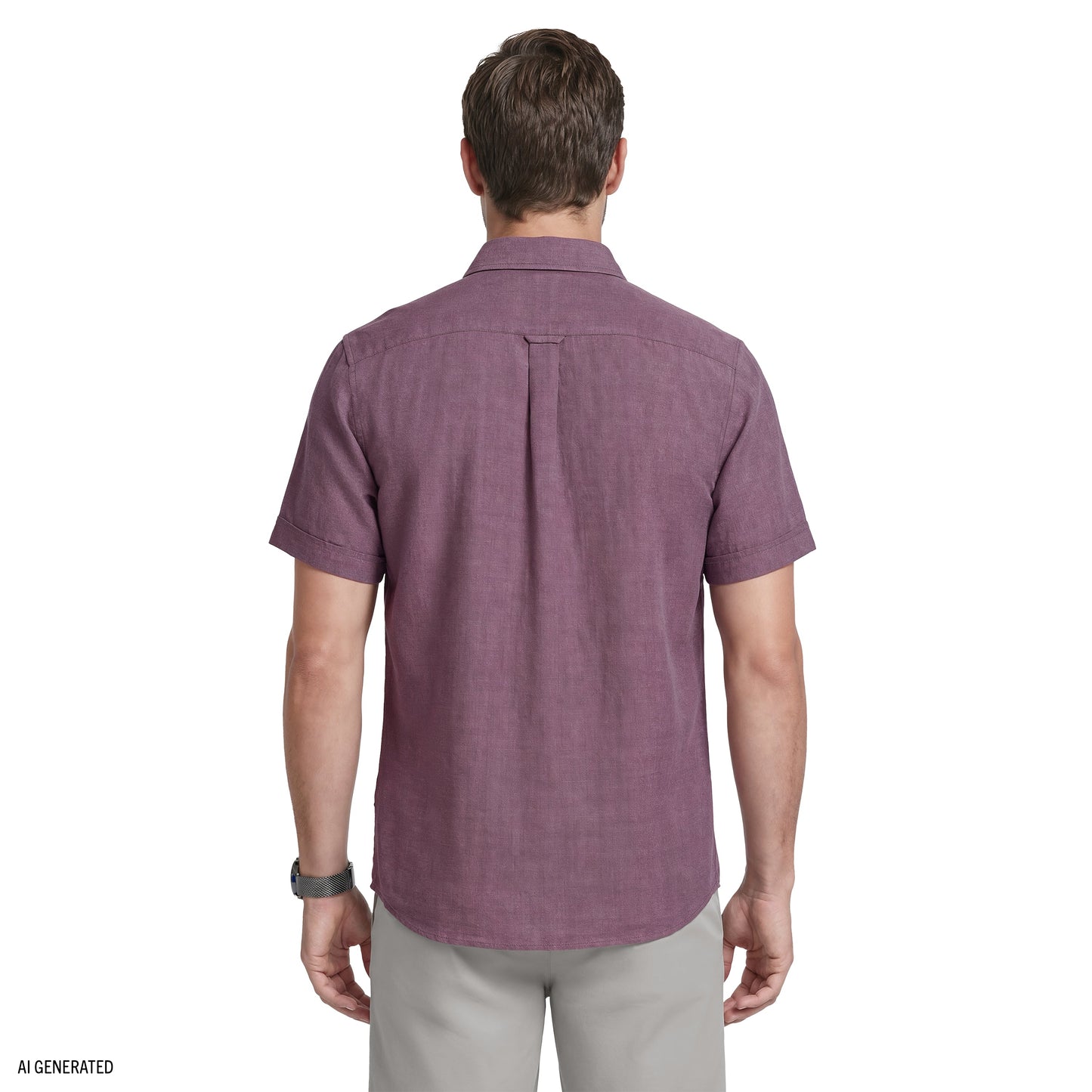 Izod LUXURY SHORT SLEEVE BUTTON DOWN SHIRT - NIGHTSHADE