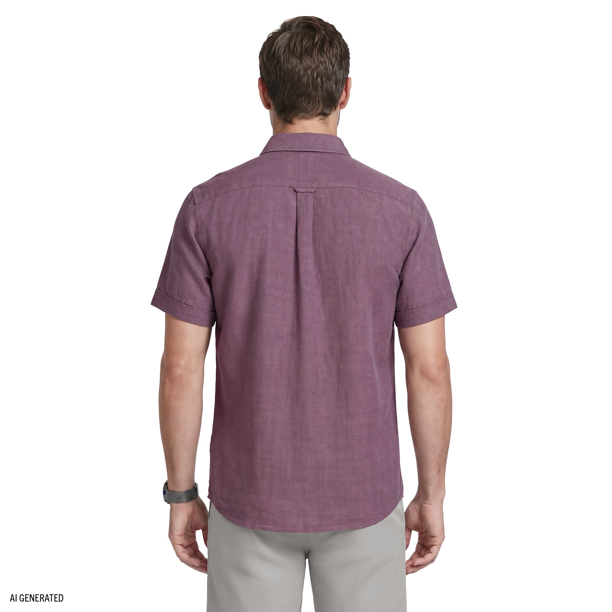 Izod LUXURY SHORT SLEEVE BUTTON DOWN SHIRT - NIGHTSHADE
