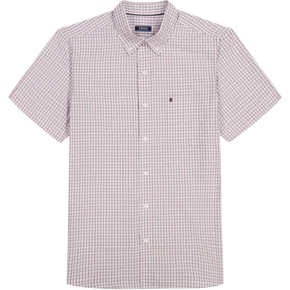 Izod BREEZE SHORT SLEEVE BUTTON DOWN SHIRT - GRAPE WINE