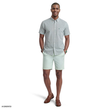 Izod BREEZE SHORT SLEEVE BUTTON DOWN SHIRT - SYCAMORE