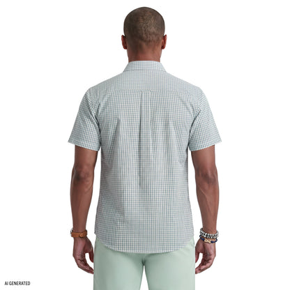 Izod BREEZE SHORT SLEEVE BUTTON DOWN SHIRT - SYCAMORE