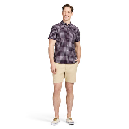 Izod BREEZE SHORT SLEEVE BUTTON DOWN SHIRT - NIGHTSHADE