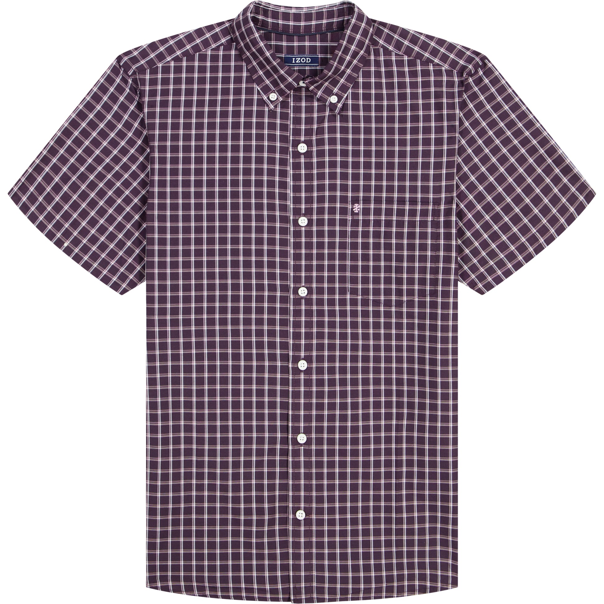 Izod BREEZE SHORT SLEEVE BUTTON DOWN SHIRT - NIGHTSHADE