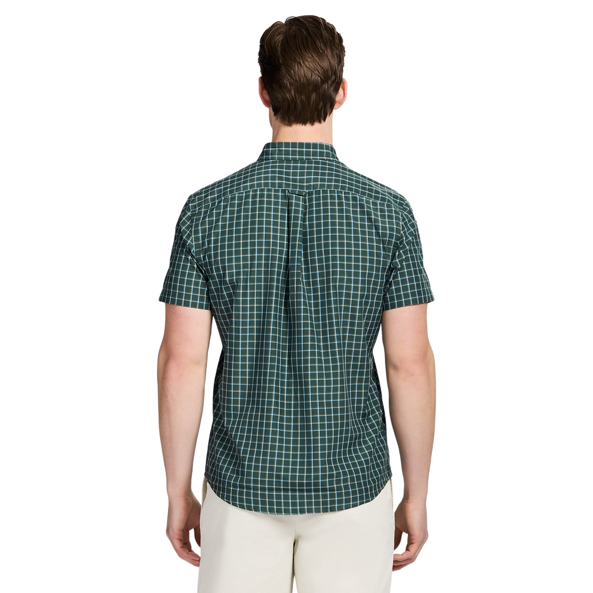 Izod BREEZE SHORT SLEEVE BUTTON DOWN SHIRT - TANAGER TURQUOISE