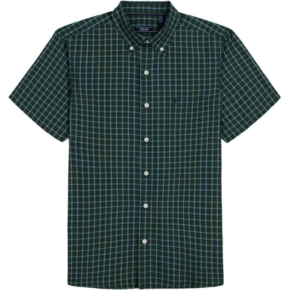Izod BREEZE SHORT SLEEVE BUTTON DOWN SHIRT - TANAGER TURQUOISE