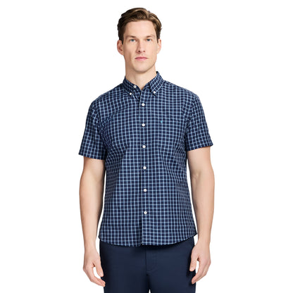 Izod BREEZE SHORT SLEEVE BUTTON DOWN SHIRT - MEDIEVAL BLUE