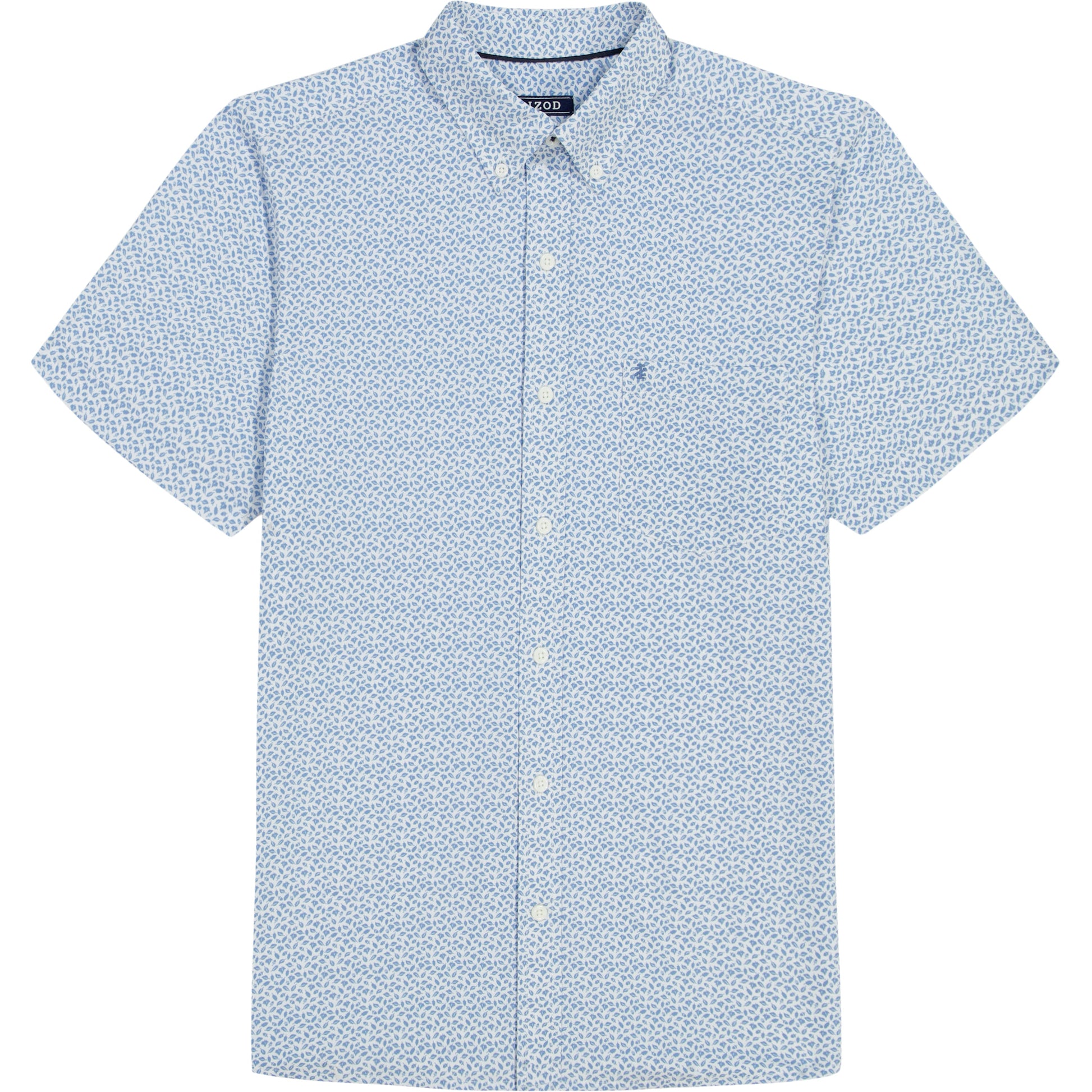 Izod BREEZE SHORT SLEEVE PRINTED BUTTON DOWN SHIRT - RIVIERA