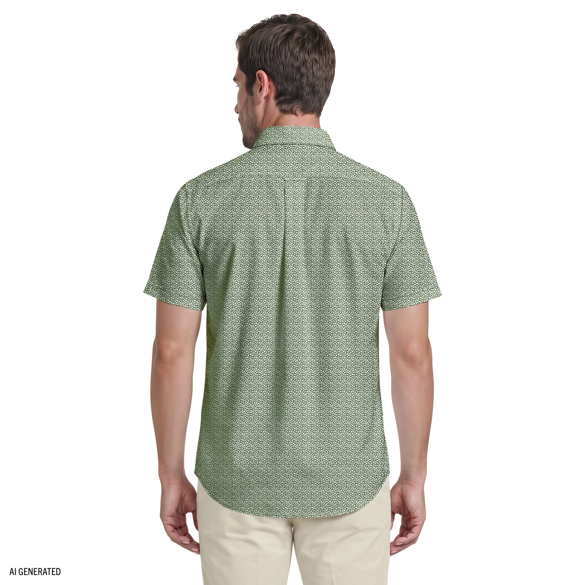 Izod BREEZE SHORT SLEEVE PRINTED BUTTON DOWN SHIRT - LAUREL WREATH