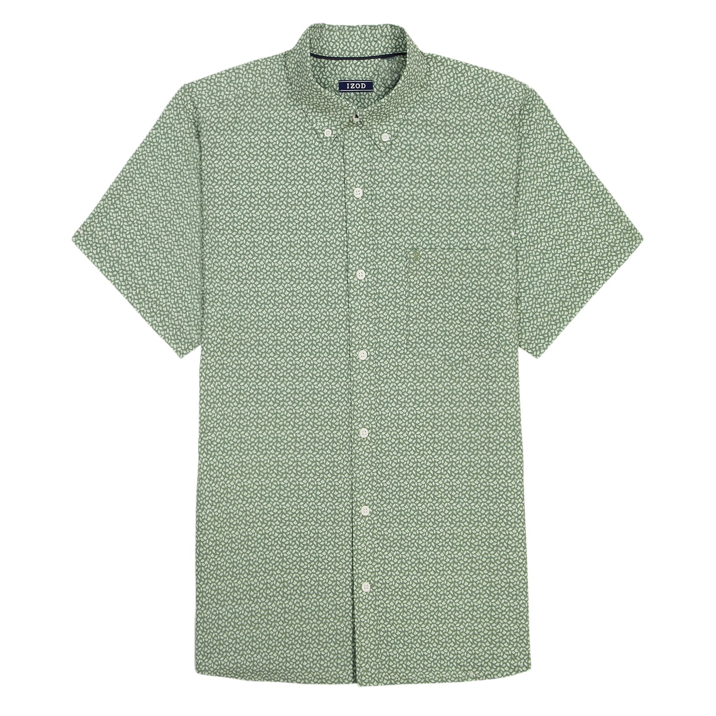 Izod BREEZE SHORT SLEEVE PRINTED BUTTON DOWN SHIRT - LAUREL WREATH